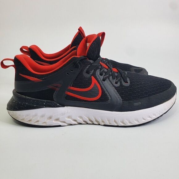 Nike Legend React 3 Men Black University Red Running Shoes AT1368 005 Size 12 - Picture 4 of 16